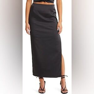 Open Edit Black Maxi Skirt Size Small